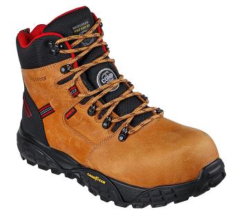 Brown Skechers Work: Treadix WP Comp Toe | 2418A_USA