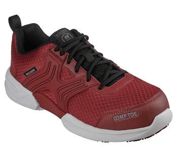 Burgundy Skechers Bomal Comp Toe | 4836A_USA