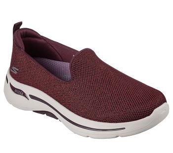 Burgundy Skechers GO WALK Arch Fit - Vividly | 4974L_USA