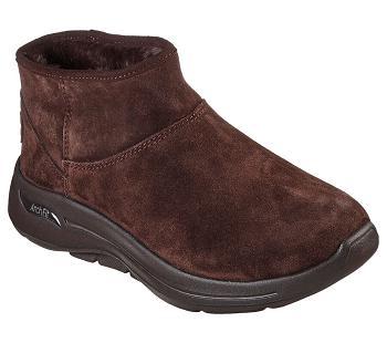 Chocolate Skechers GO WALK Arch Fit - Cute N Cozy | 1216R_USA