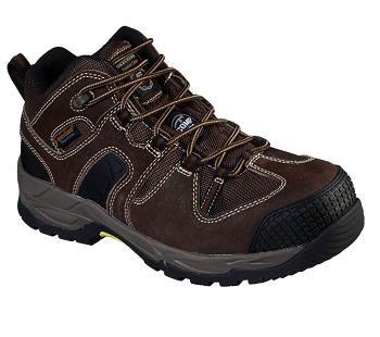 Dark Brown Skechers Work: Monter Comp Toe | 2843X_USA