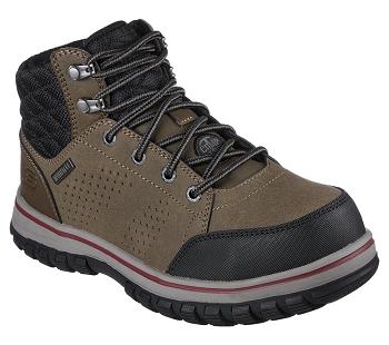 Green / Black Skechers McColl Comp Toe | 5771Q_USA