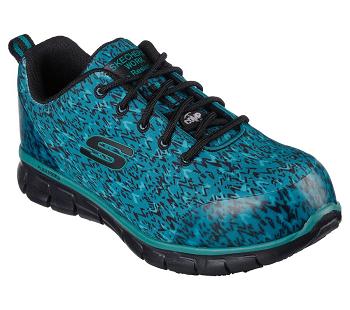 Green / Multicolor Skechers Sure Track - Saivy | 6021B_USA