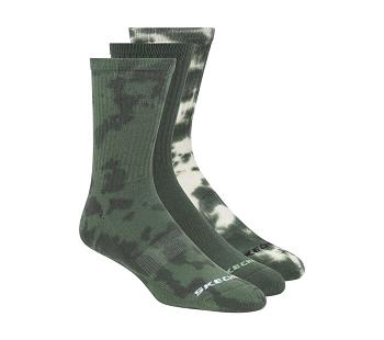Green Skechers Tie-Dye Crew - 3 Pack | 2100R_USA