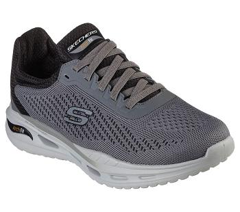 Grey / Black Skechers Arch Fit Orvan - Trayver | 1782L_USA