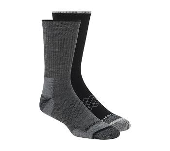 Grey / Black Skechers Merino Wool Crew - 2 Pack | 2262A_USA