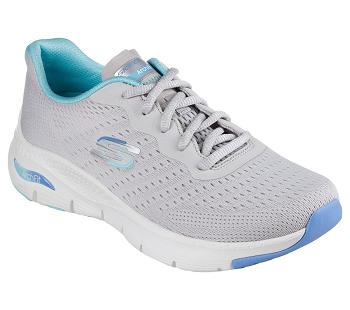 Grey / Blue Skechers Arch Fit - Infinity Cool | 4398W_USA
