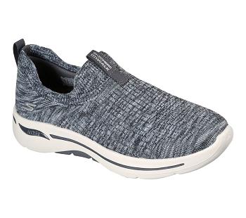 Grey / Blue Skechers GOwalk Arch Fit - Rainbow Sunrise | 5249D_USA