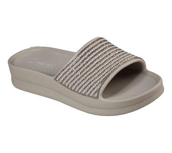 Grey Brown Skechers Foamies: Cali Charm - Be Fancy | 4242W_USA