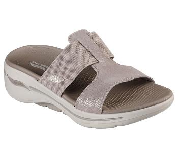 Grey Brown Skechers GO WALK Arch Fit - Lively | 5303Q_USA