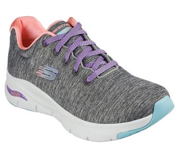 Grey / Multicolor Skechers Arch Fit - Pillow Walker | 4573D_USA