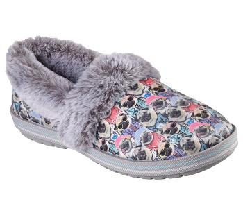 Grey / Multicolor Skechers Doug the Pug: BOBS Too Cozy - Pug Hug | 6342A_USA