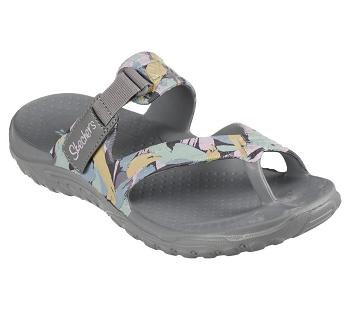Grey / Multicolor Skechers Foamies: Reggae - Artsy | 4403X_USA