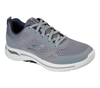 Grey / Navy Skechers GOwalk Arch Fit - Idyllic | 55258_USA