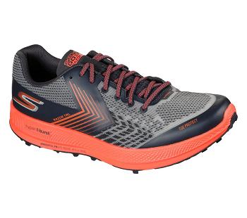 Grey / Orange Skechers GOrun Razor | 4787P_USA