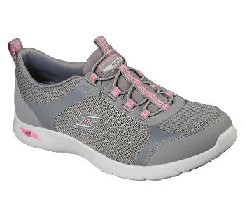 Grey / Pink Skechers Arch Fit Refine - Her Best | 4038L_USA