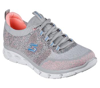 Grey / Pink Skechers Glide-Step Flex - Cosmic Spirit | 1488L_USA