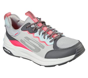 Grey / Pink Skechers Global Jogger - Fresh Strike | 6844L_USA