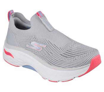 Grey / Pink Skechers Max Cushioning Arch Fit - Myrona | 6998W_USA