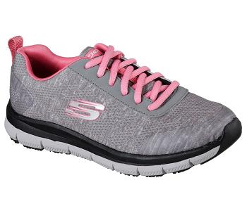 Grey / Pink Skechers Relaxed Fit: Comfort Flex SR - HC Pro SR | 4671D_USA