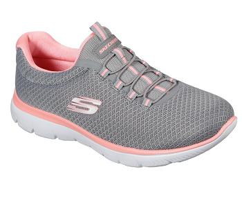 Grey / Pink Skechers Summits | 7672K_USA