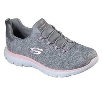 Grey / Pink Skechers Summits - Quick Getaway | 7973D_USA