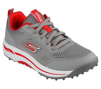 Grey / Red Skechers GO GOLF Arch Fit - Status | 2458L_USA