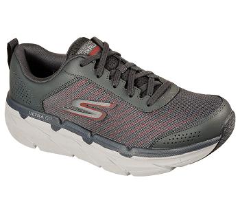 Grey / Red Skechers Max Cushioning Premier - Paragon | 6300L_USA