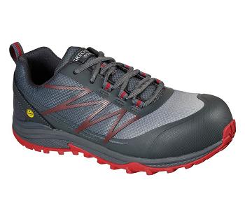 Grey / Red Skechers Puxal ESD Comp Toe | 4936B_USA