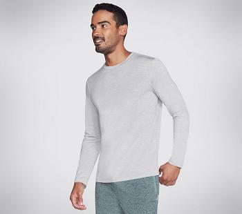 Grey Skechers Apparel On the Road Long Sleeve Hoodie | 29500_USA