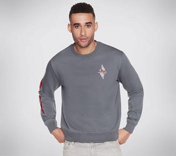 Grey Skechers Apparel SKX Restore Crew Fleece Hoodie | 2875B_USA