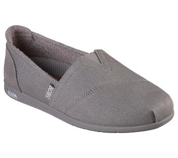 Grey Skechers BOBS Plush Arch Fit - For3ver Luv | 5229P_USA