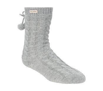 Grey Skechers Fleece Lined GO LOUNGE Crew - 2 Pack | 3494S_USA