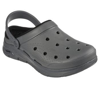Grey Skechers Foamies: Arch Fit Lined - Chillaxing | 7358A_USA