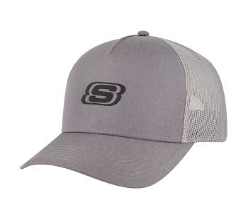 Grey Skechers Heathered Trucker | 1375D_USA