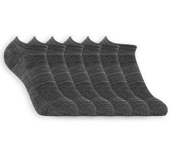 Grey Skechers Low Cut Half Terry - 6 Pack | 3072W_USA