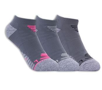 Grey Skechers No Show Microfiber - 3 Pack | 3144A_USA
