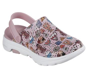 Lavender Skechers Foamies: GO WALK 5 - Pup Life | 1796K_USA