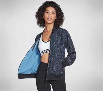Leopard Skechers Midnight Leopard Rev Bomber | 3984L_USA