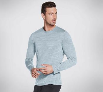 Light Blue Skechers Apparel On the Road Long Sleeve Hoodie | 29390_USA