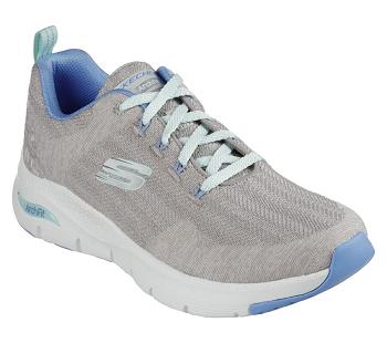 Light Grey / Blue Skechers Arch Fit - Comfy Wave | 4248S_USA
