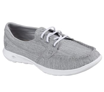 Light Grey Skechers GOwalk Lite - Isla | 60630_USA
