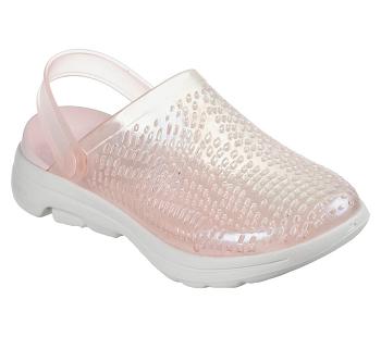 Light Pink Skechers Foamies: GO WALK 5 - Glowing Star | 1621X_USA