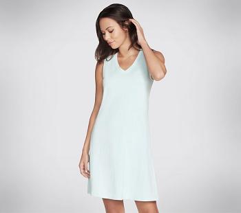 Light Turquoise Skechers Apparel Day Off V-Neck | 5022W_USA