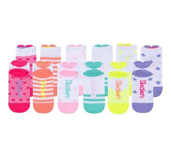 Multicolor Skechers 6 Pack Low Cut 3D Heart | 2720C_USA