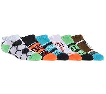 Multicolor Skechers 6 Pack Low Cut Champ | 7305Q_USA