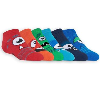 Multicolor Skechers 6 Pack Low Cut Monster | 7303D_USA