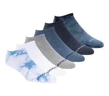 Multicolor Skechers Cotton Tie-Dye No-Show - 6 Pack | 1887B_USA