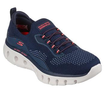 Navy / Coral Skechers GO WALK Glide-Step Flex - Silver Spirit | 5038R_USA