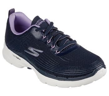 Navy / Lavender Skechers GO WALK 6 - Stunning Glow | 57730_USA